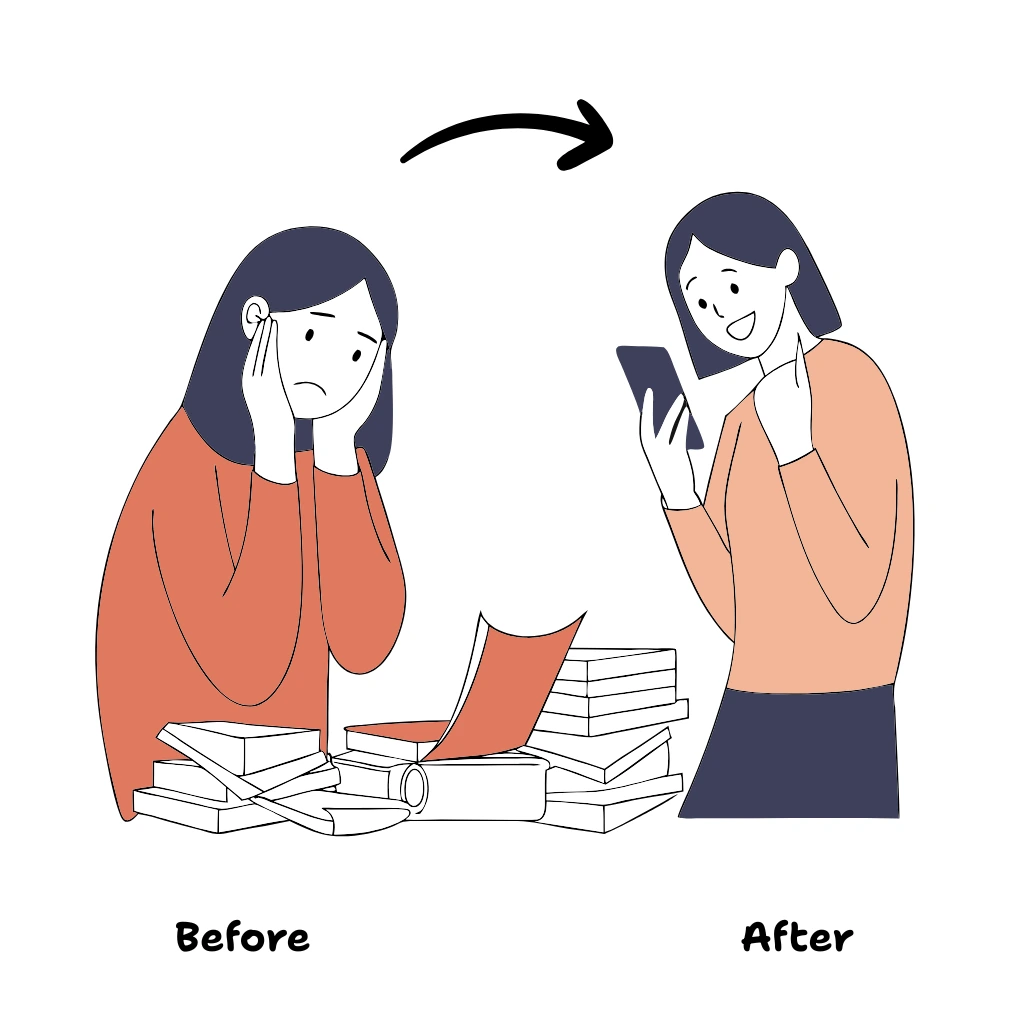 Calm workspace with tidy collections